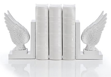 image of angel wing bookends