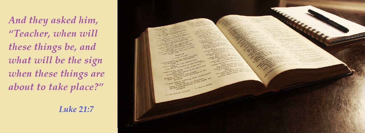 Studying the scriptures with open bible and notebook