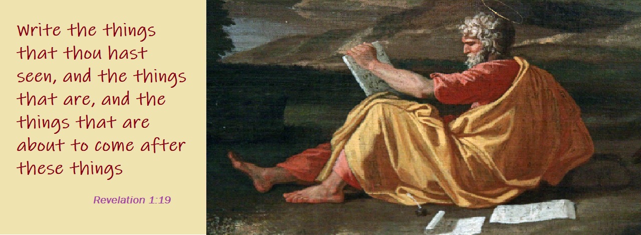 Painting of Apostle John recording the Apocalypse